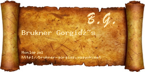 Brukner Gorgiás névjegykártya